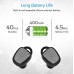 PROMATE True Stereo Bluetooth Earbuds w/ Portable Charging Case - Black