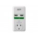 APC Essential SurgeArrest 1 Outlet Wall Mount with Dual USB Ports (5V/2.4A), 230V Australia
